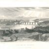 13. Praha od severu, Vltava, Karlův most, 1841, oceloryt